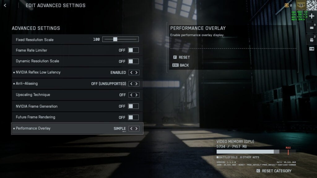 Battlefield REDSEC best settings for advanced graphics quality
