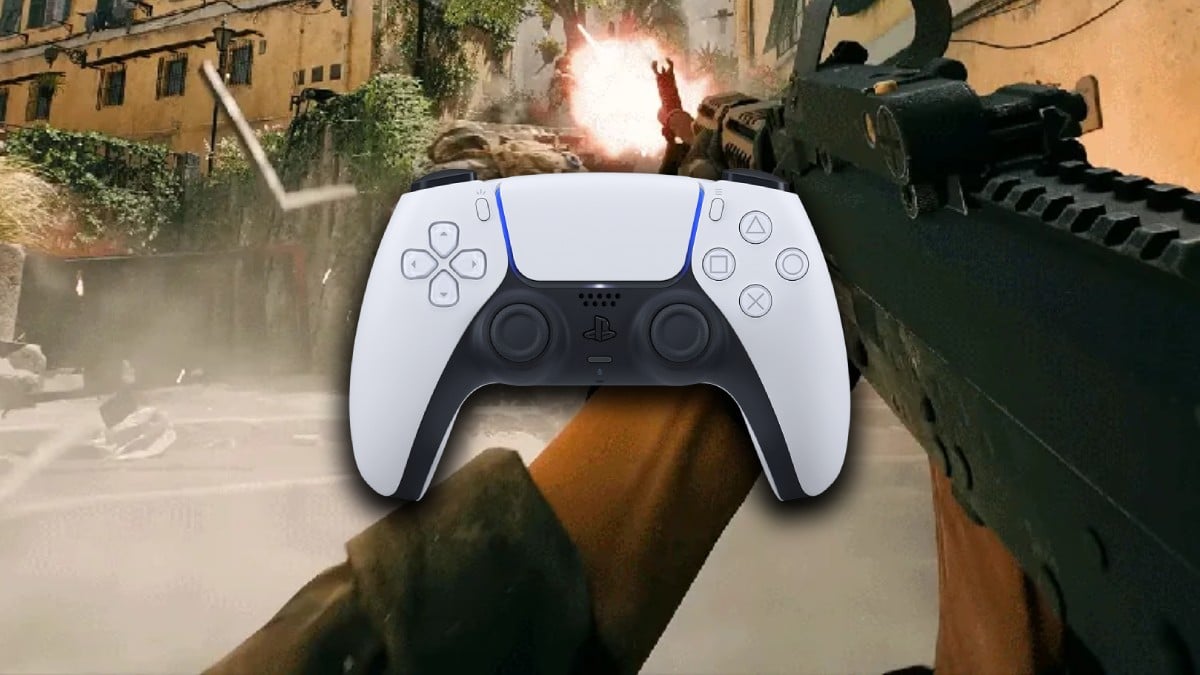 PS5 controller on a BF6 backdrop