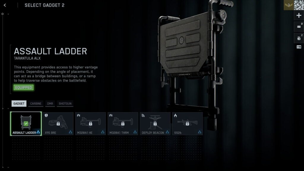 Battlefield 6 Assault class gadgets, featuring Assault Ladder