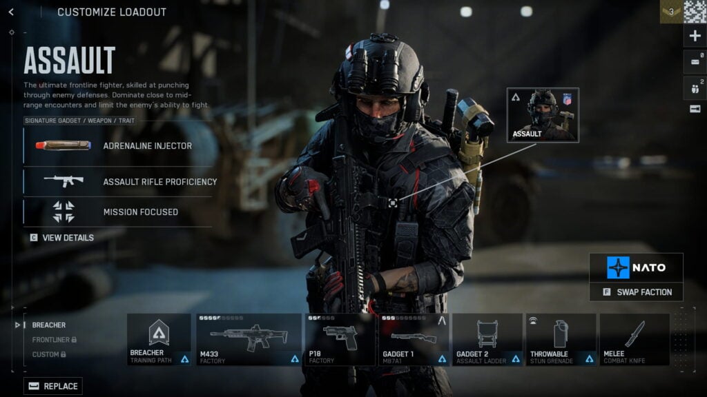 Battlefield 6 Phantom Edition Assault class from NATO faction