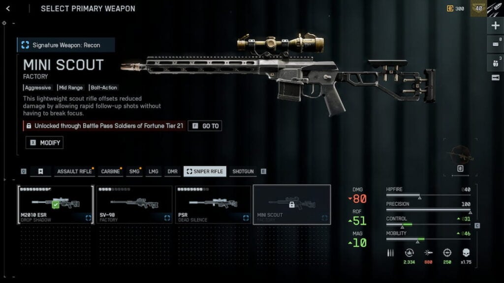 Mini Scout stats in Battlefield 6