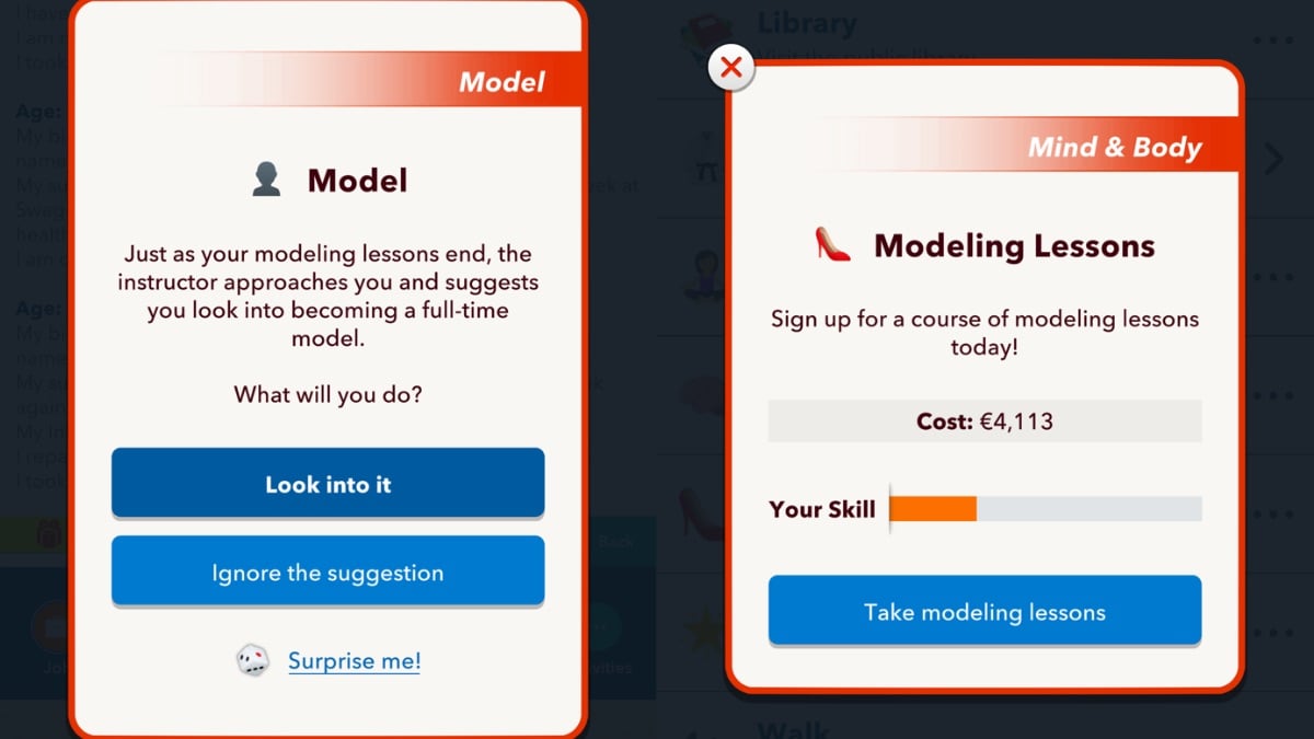 bitlife modelling lessons