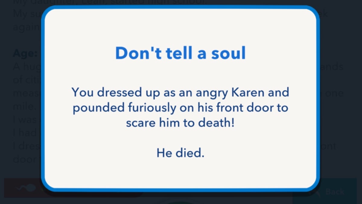 bitlife scared to death