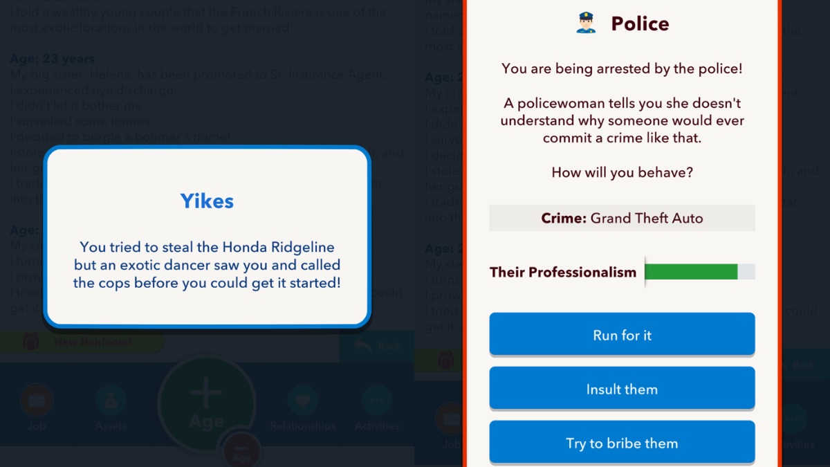 car theft in bitlife