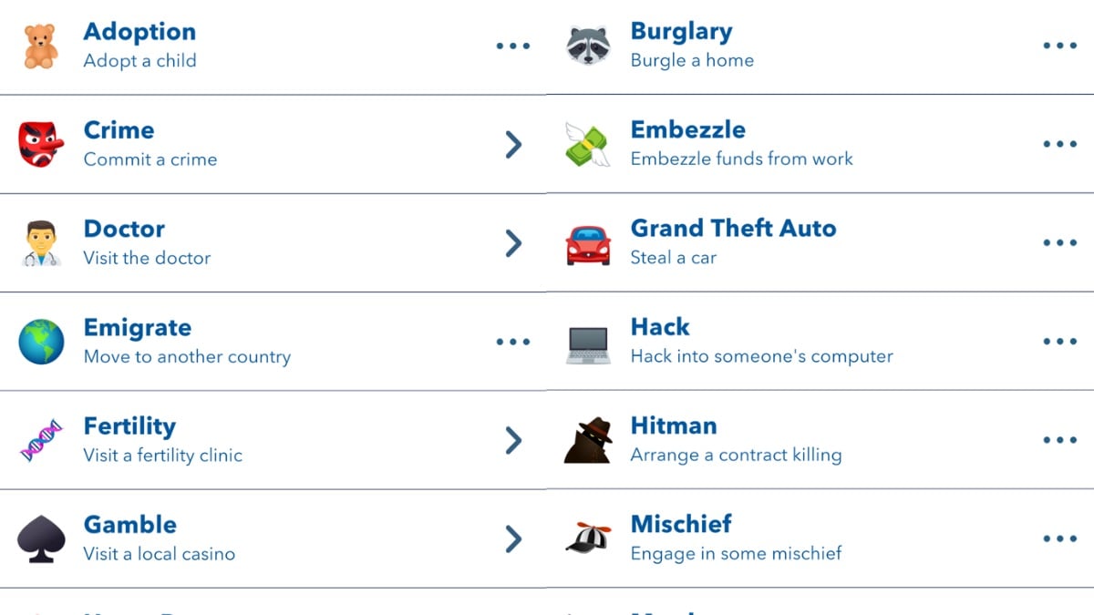 commit a crime in bitlife