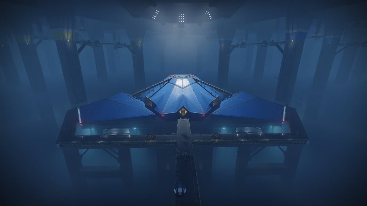 Blue room in Destiny 2 Heliostat Exotic mission