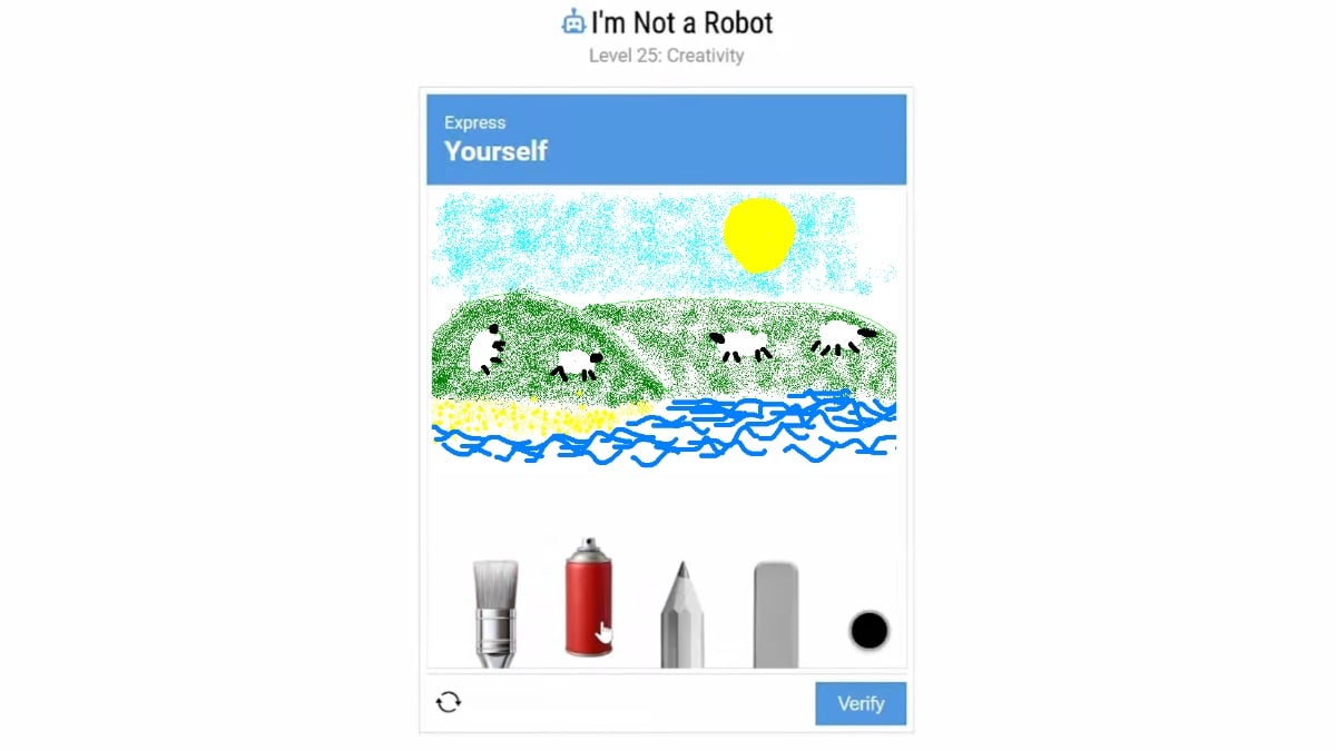 Dibuja cualquier cosa en el nivel 25, no soy un robot