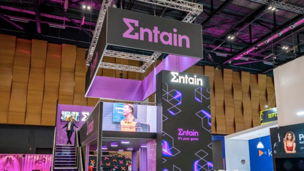 Entain booth during an event