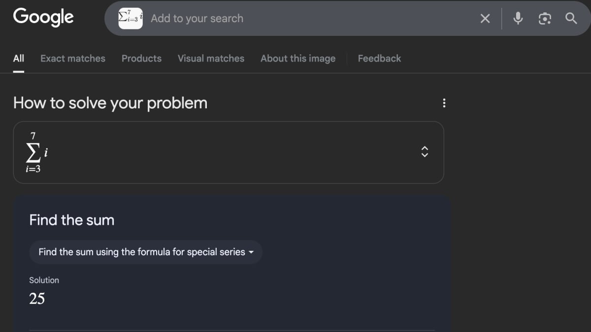 google the maths answers