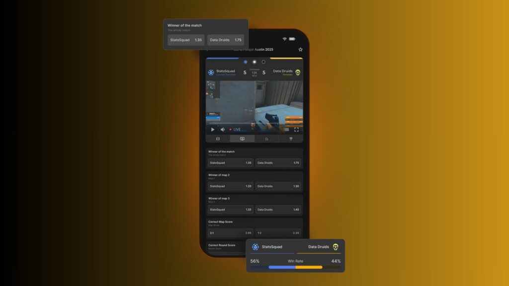 CS2 Rushzone mobile user interface