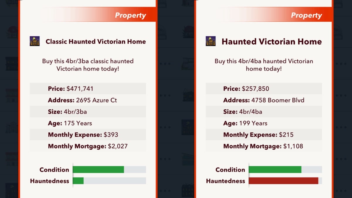 haunted victorian house in bitlife