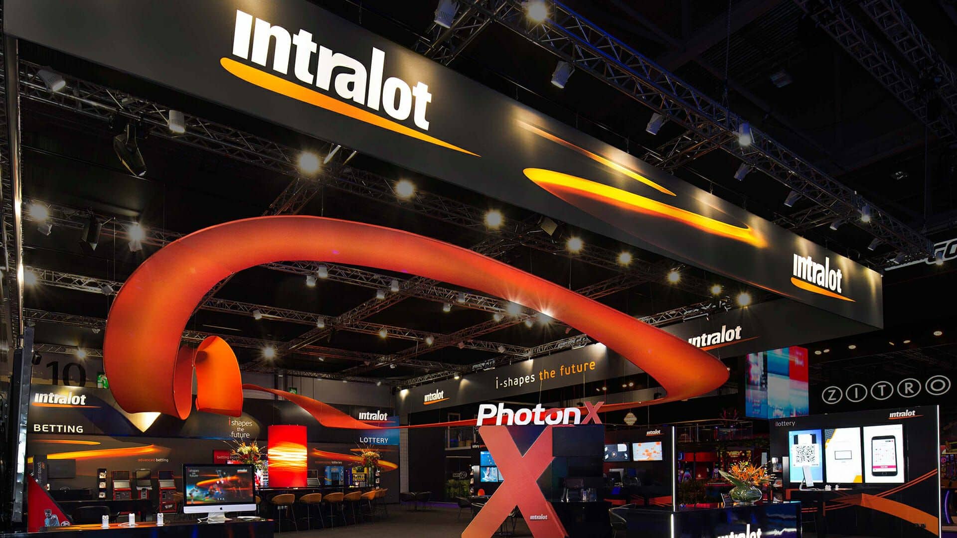 Intralot booth created by BARZILAI Exhibition Experts for an event
