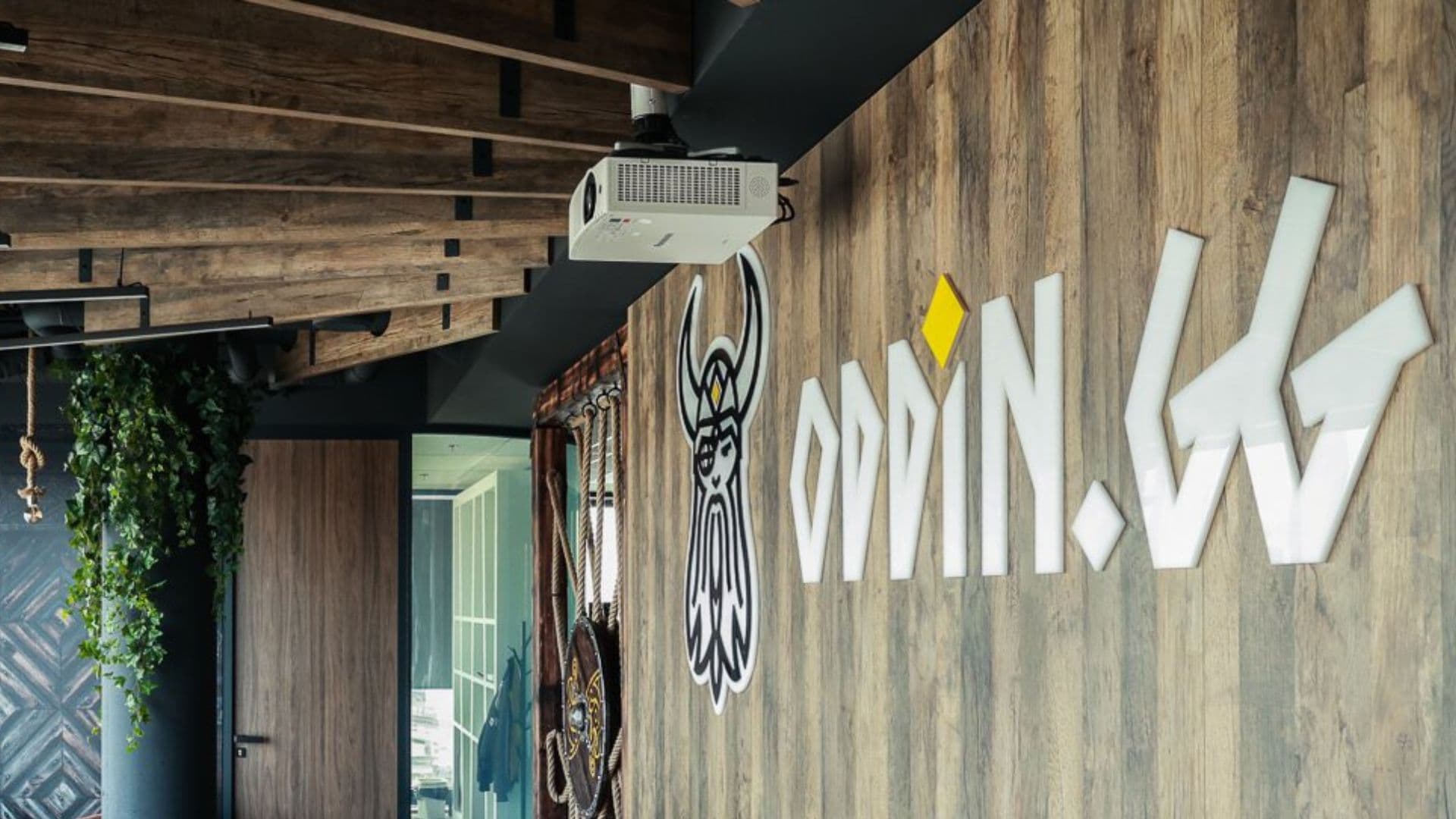Odin.gg office showing its name and logo