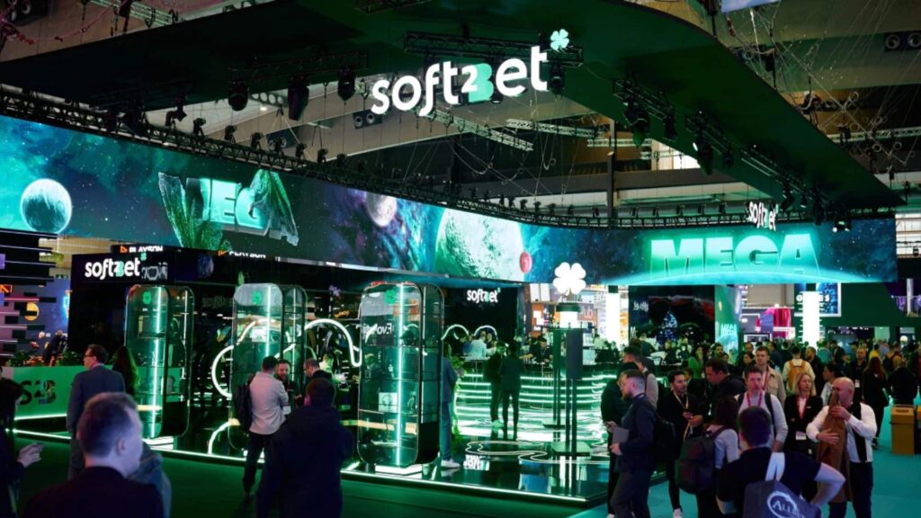 Soft2Bet booth during an event