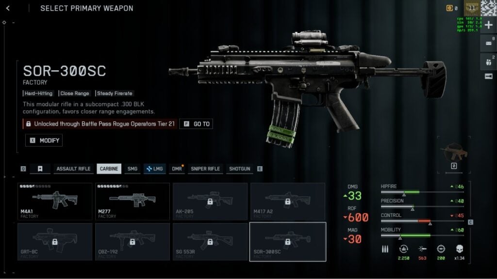 the SOR-300C in Battlefield 6