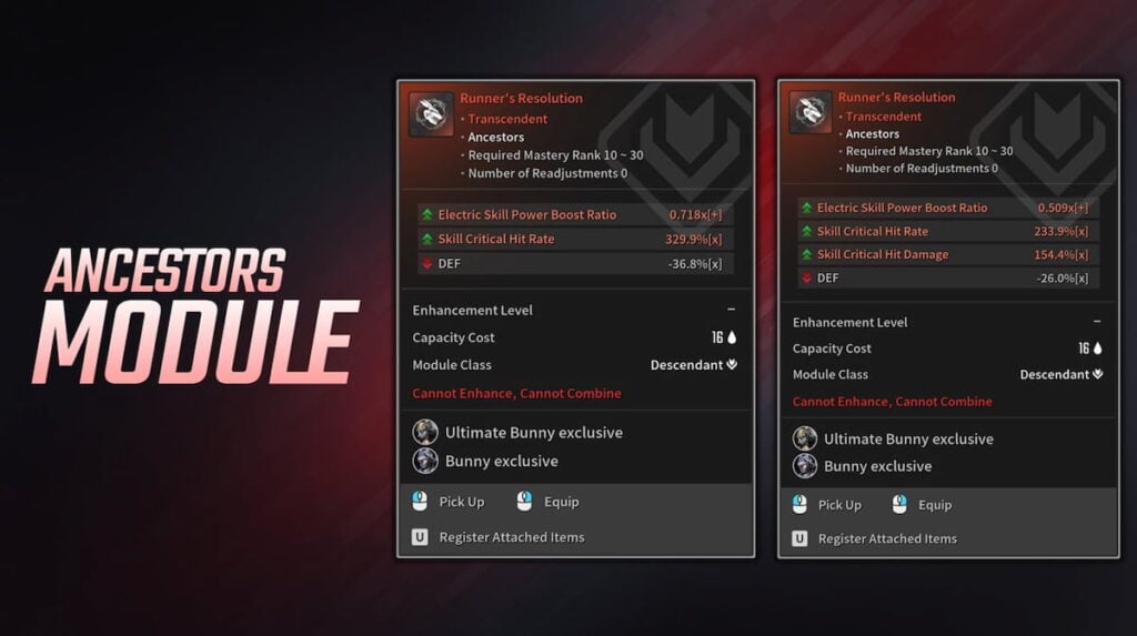 Ancestors Modules in The First Descendant