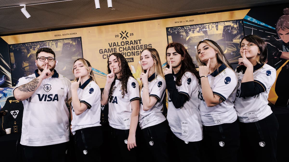 Team Liquid Brazil speak from press conference at the 2025 VALORANT Game Changers Championship, held at LoL Park Arena in Seoul, South Korea, on November 29, 2025.