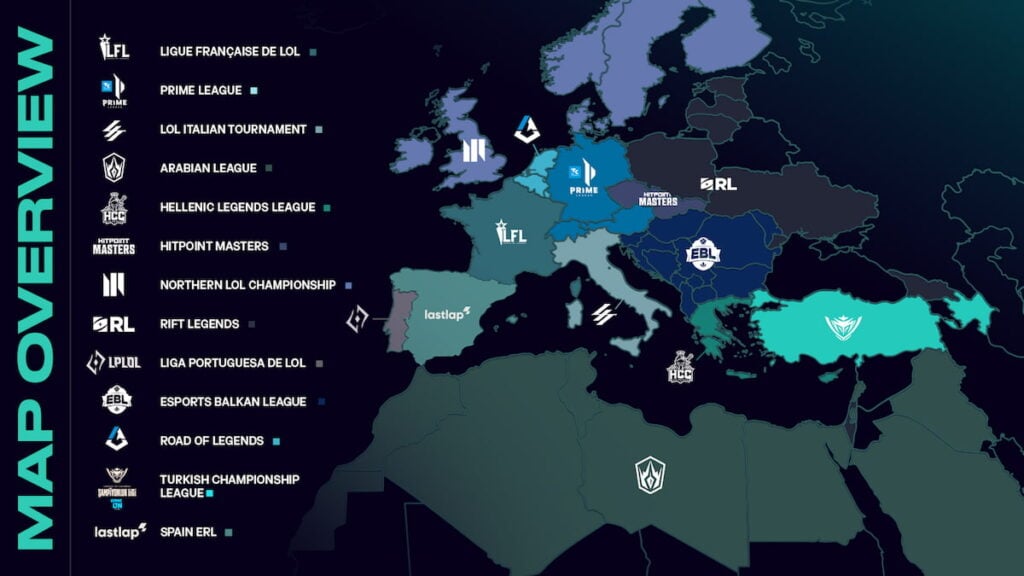 Picture showing regional leagues for EMEA Regional Leagues 2026.