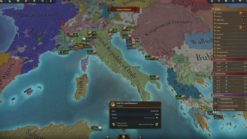Europa Universalis 5 gameplay screenshot