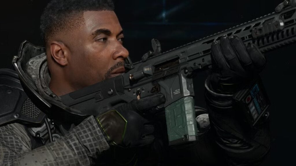 Un operador de Black Ops 7 usando un rifle