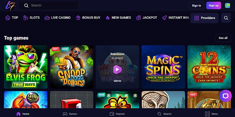 Lucky7even Casino CA