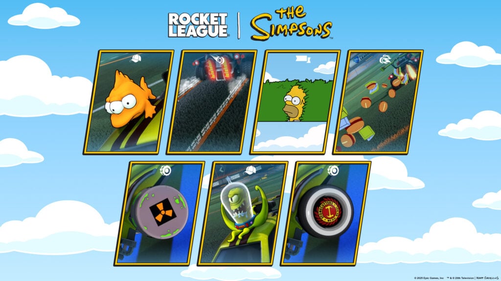 simpsons free rewards for rocket league