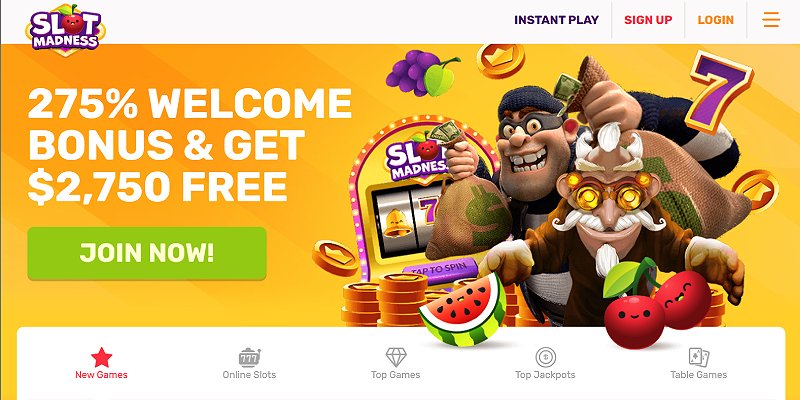 Slot Madness Welcome Bonus