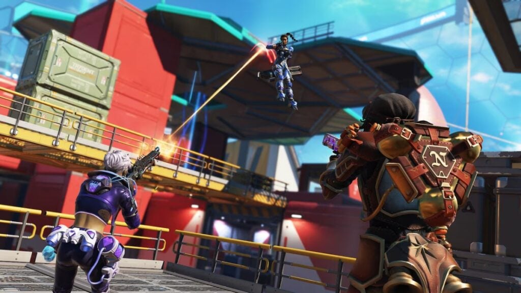 a fighting sequence in Apex Legends Amped