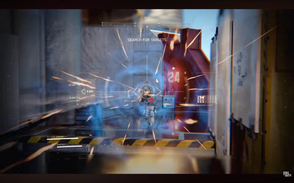 Deadeye Drone shooting a target as shown in Black Ops 7 Season 1 trailer