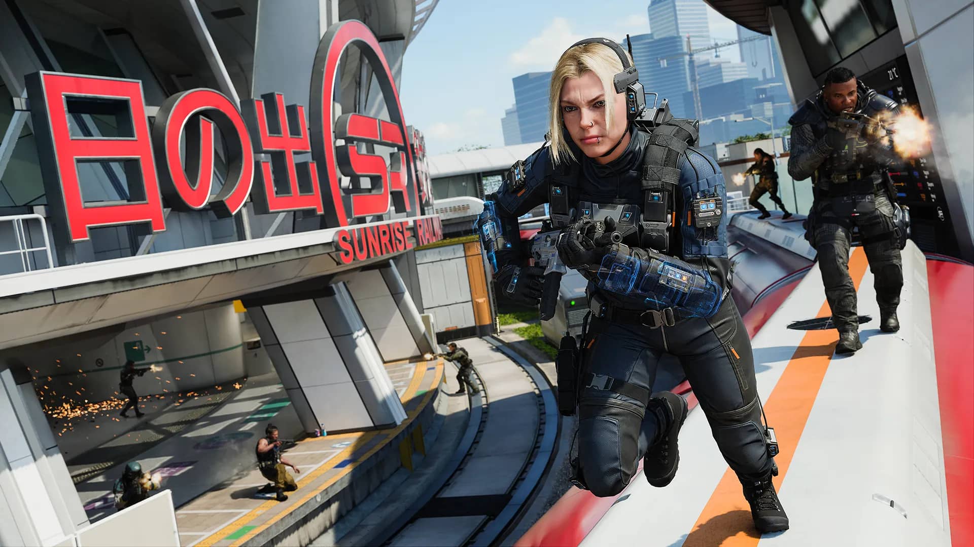 Operators running across the Express map in Black Ops 7