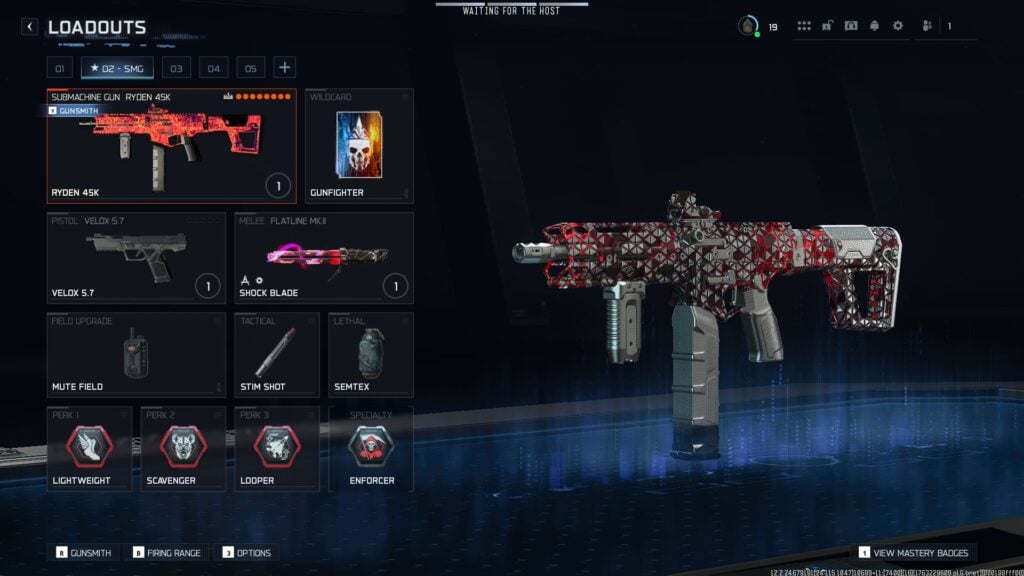 La mejor configuración de clase Ryden 45K en Black Ops 7, que muestra el mejor equipo secundario y ventajas