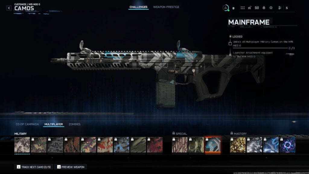 Camuflaje de mainframe en Black Ops 7
