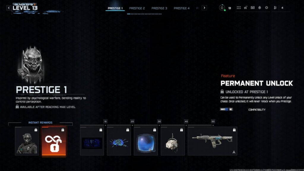 Recompensas Prestigio 1 a BO7