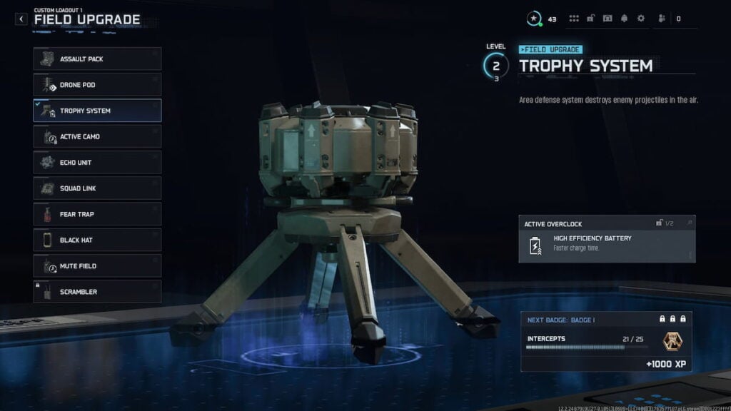 Trophy System in Black Ops 7