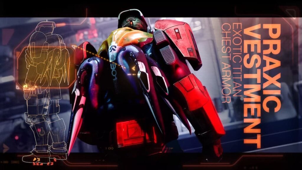 Praxic Vestment armor in Destiny 2