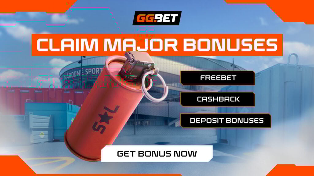 GG.BET's bonuses graphic for StarLadder Budapest Major 2025