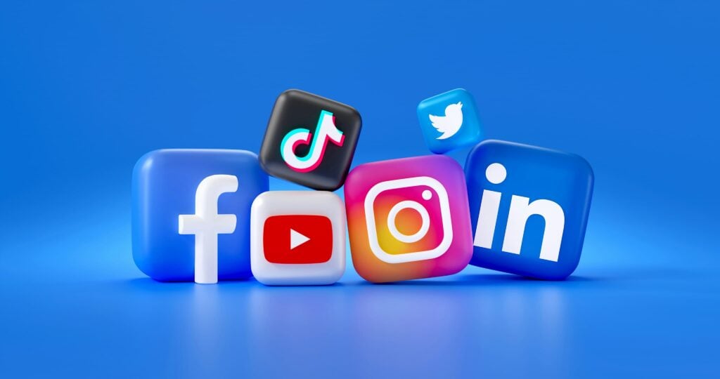 Social media platforms, Facebook, YouTube, TikTok, Twitter (now X), and LinkedIn