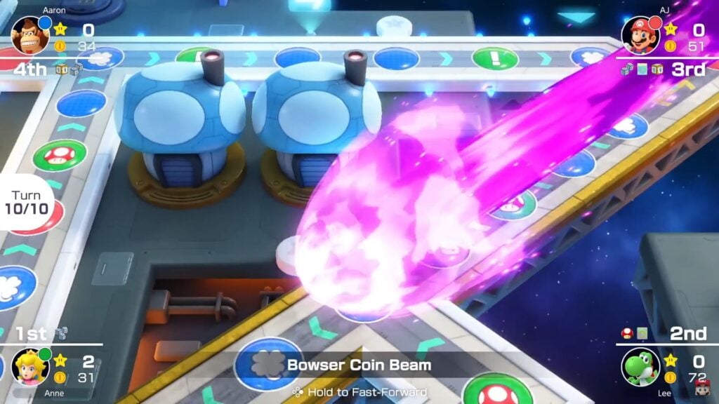 Super Mario Party Superstars Space Race map