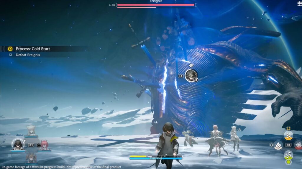 boss fight in snow area