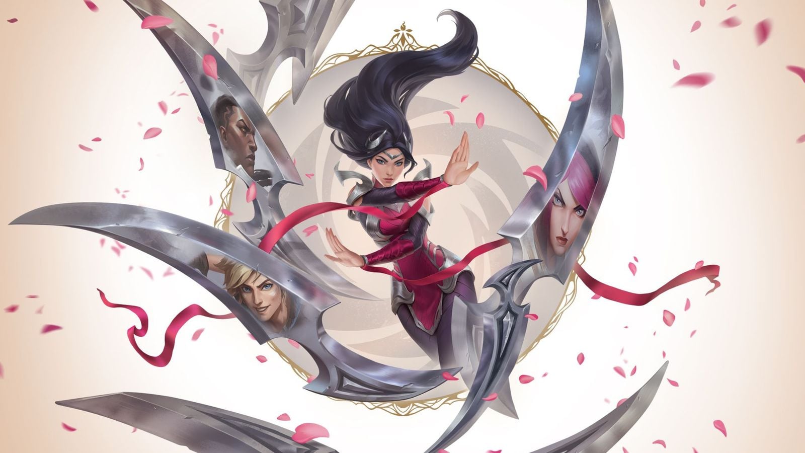 An image of Irelia throwing out her weapon in Riftbound