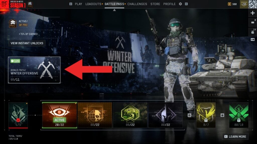 Battlefield 6 Winter Offensive Bonus Path in Season 1