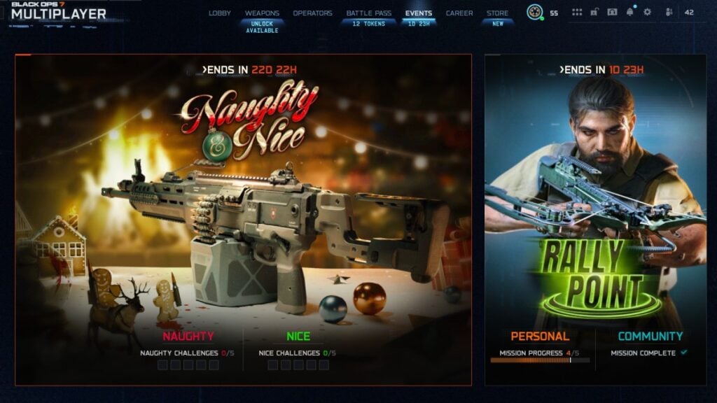 Naughty and Nice event end countdown in BO7