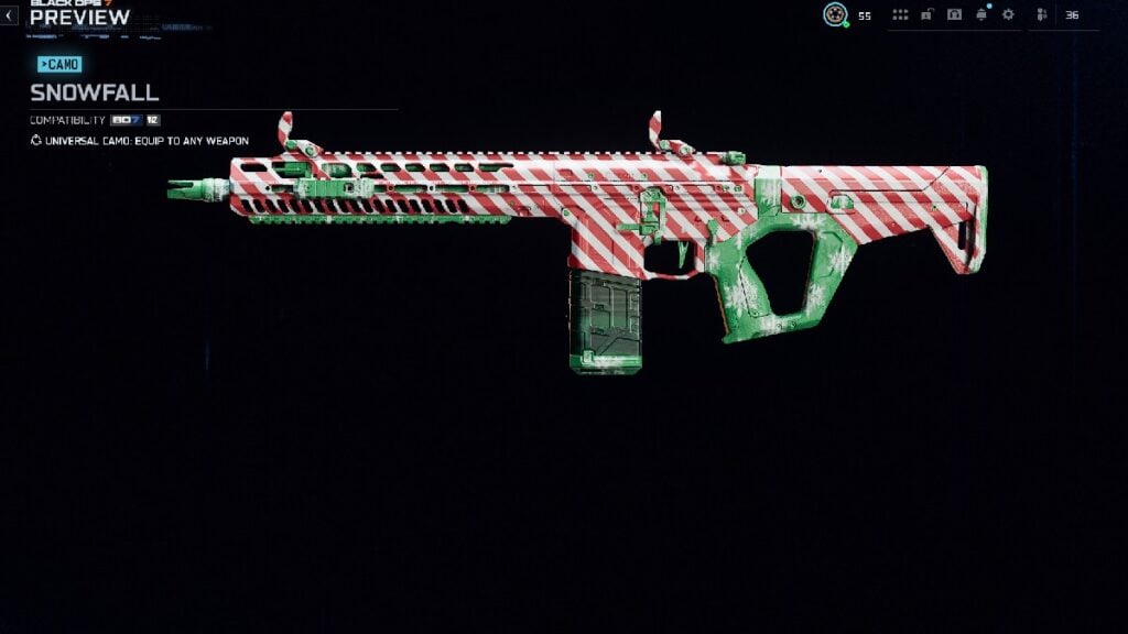 The Snowfall Camo in BO7