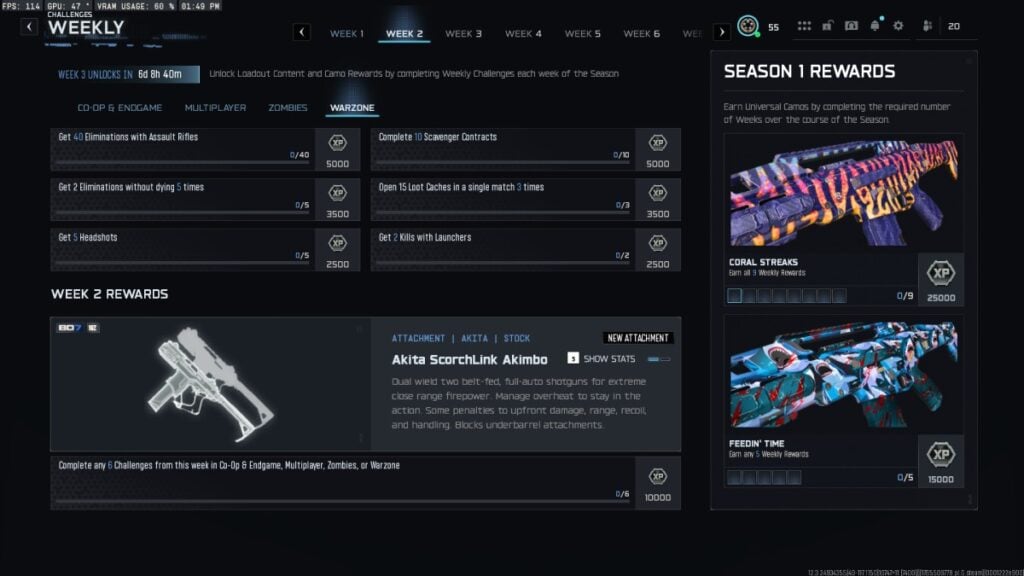 Week 2 Warzone challenges in BO7 Season 1