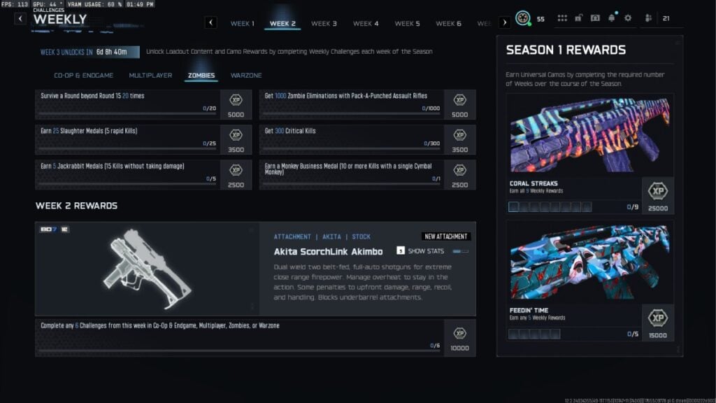Week 2 Zombies challenges in BO7 Season 1