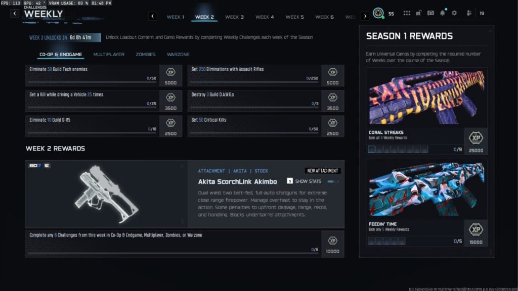 Week 2 co-op endgame challenges in BO7 Season 1