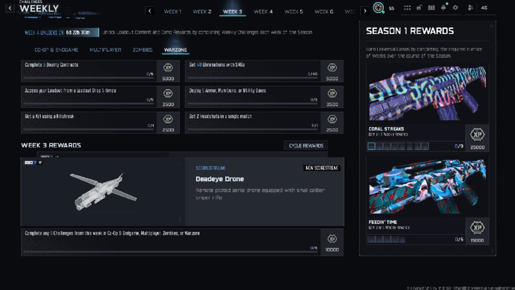 Week 3 Warzone challenges in BO7 Season 1