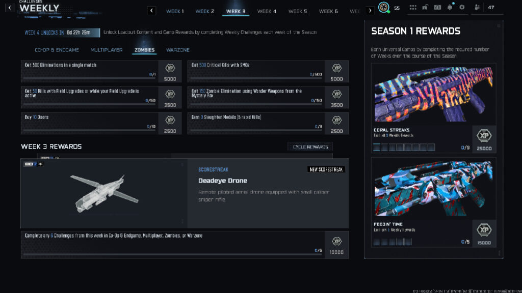 Week 3 Zombies challenges in BO7 Season 1