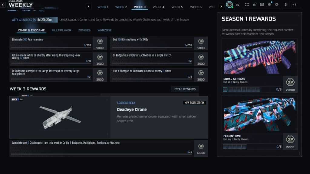Week 3 co-op endgame challenges in BO7 Season 1