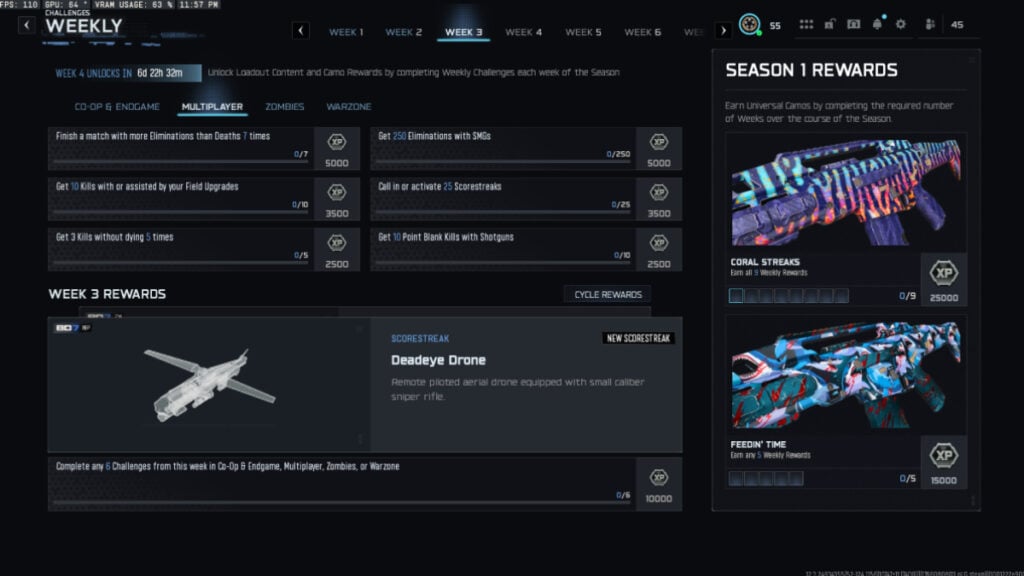 Week 3 multiplayer challenges in BO7 Season 1